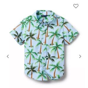 NWT-  Janie and Jack Palm Tree Shirt and Swim Trunks
